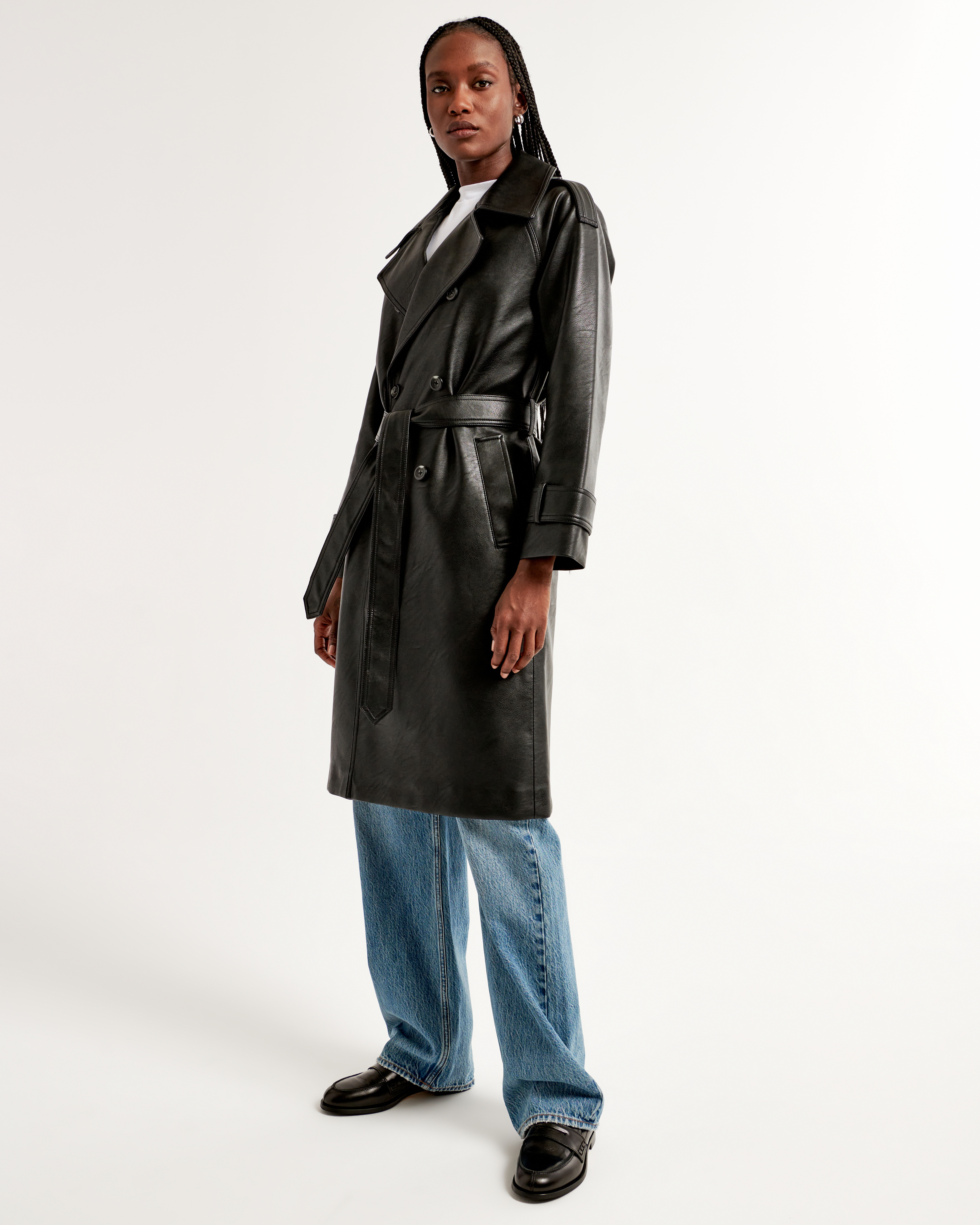 Women's Elevated Vegan Leather Trench Coat | Women's