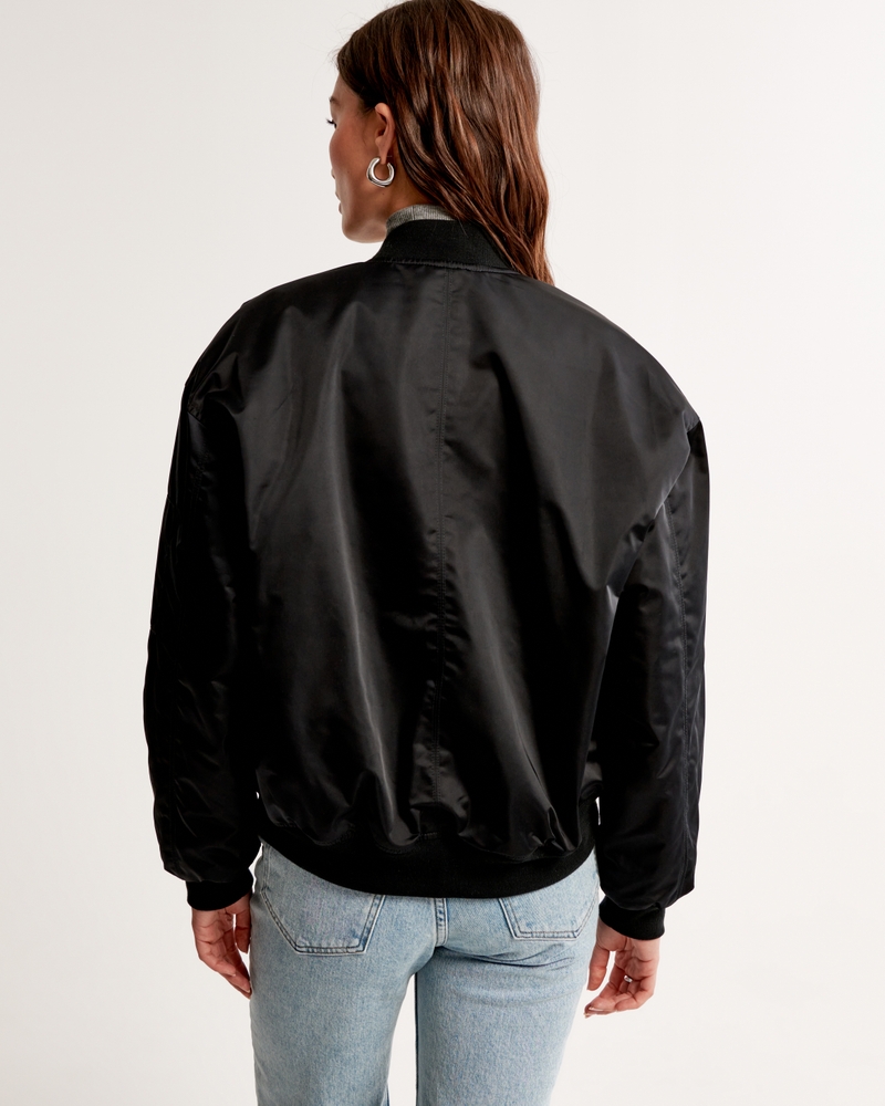 Abercrombie & Fitch Women's Nylon Bomber Jacket