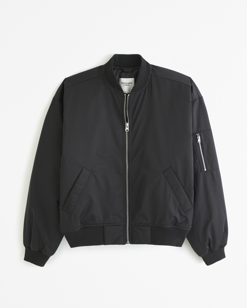 Women's Nylon Bomber Jacket | Women's Coats & Jackets