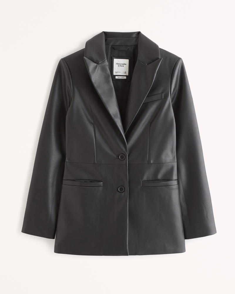 Mujer Blazer de cuero vegano Mujer Liquidacion Abercrombie