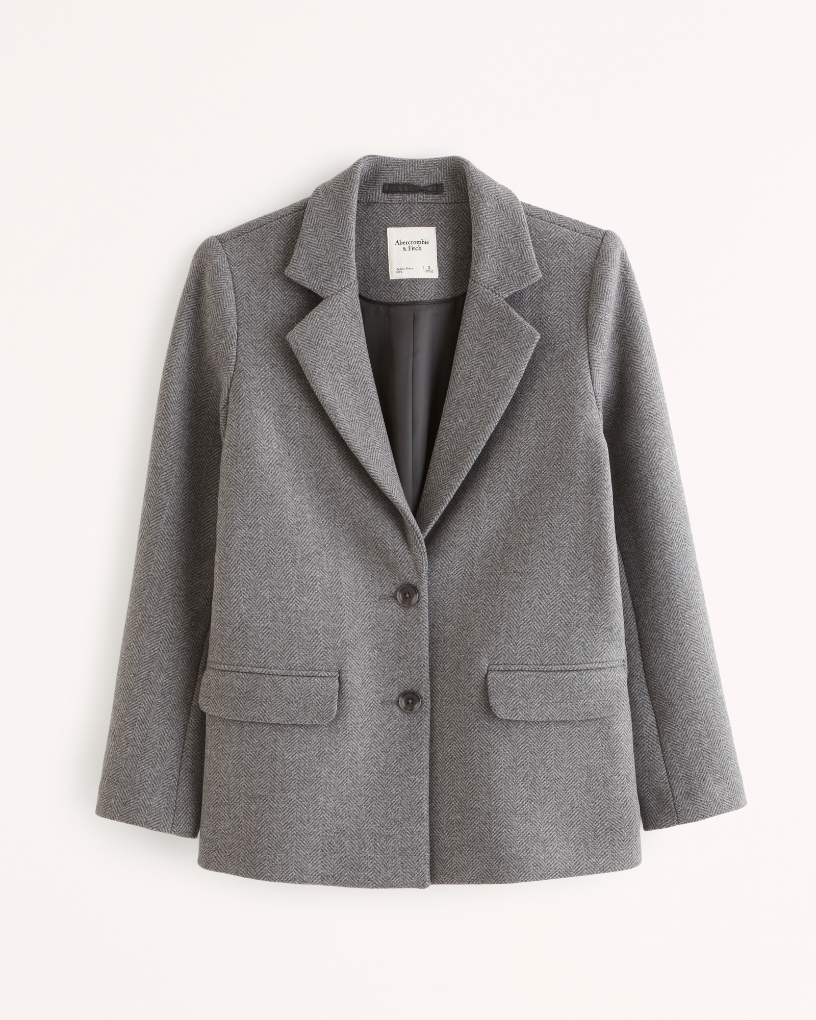 Wool-Blend Blazer Coat