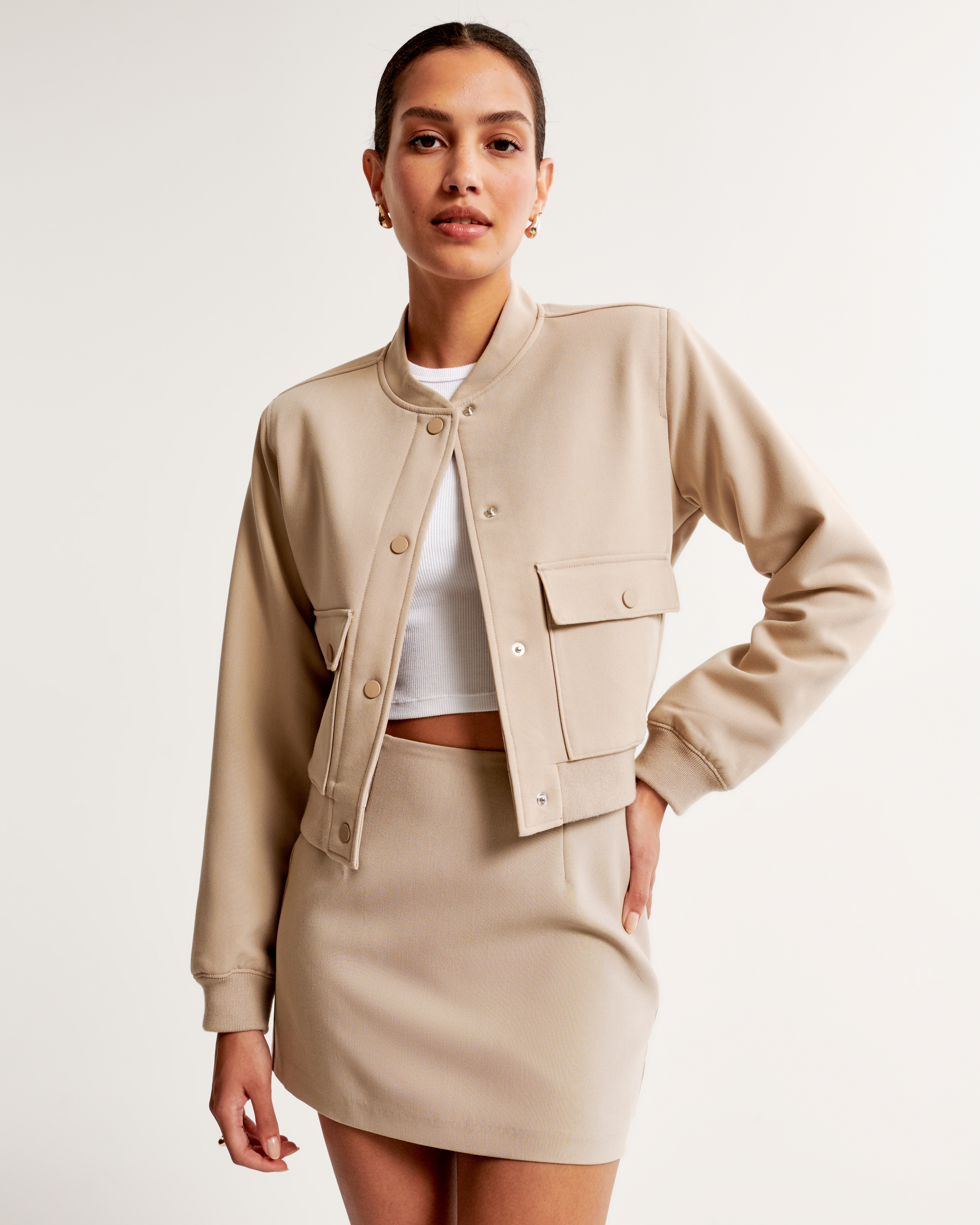 Women's Short Bomber Jacket | Women's Coats & Jackets