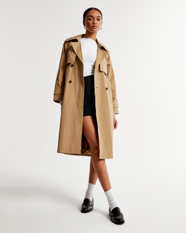 Elevated Trench Coat, Brown