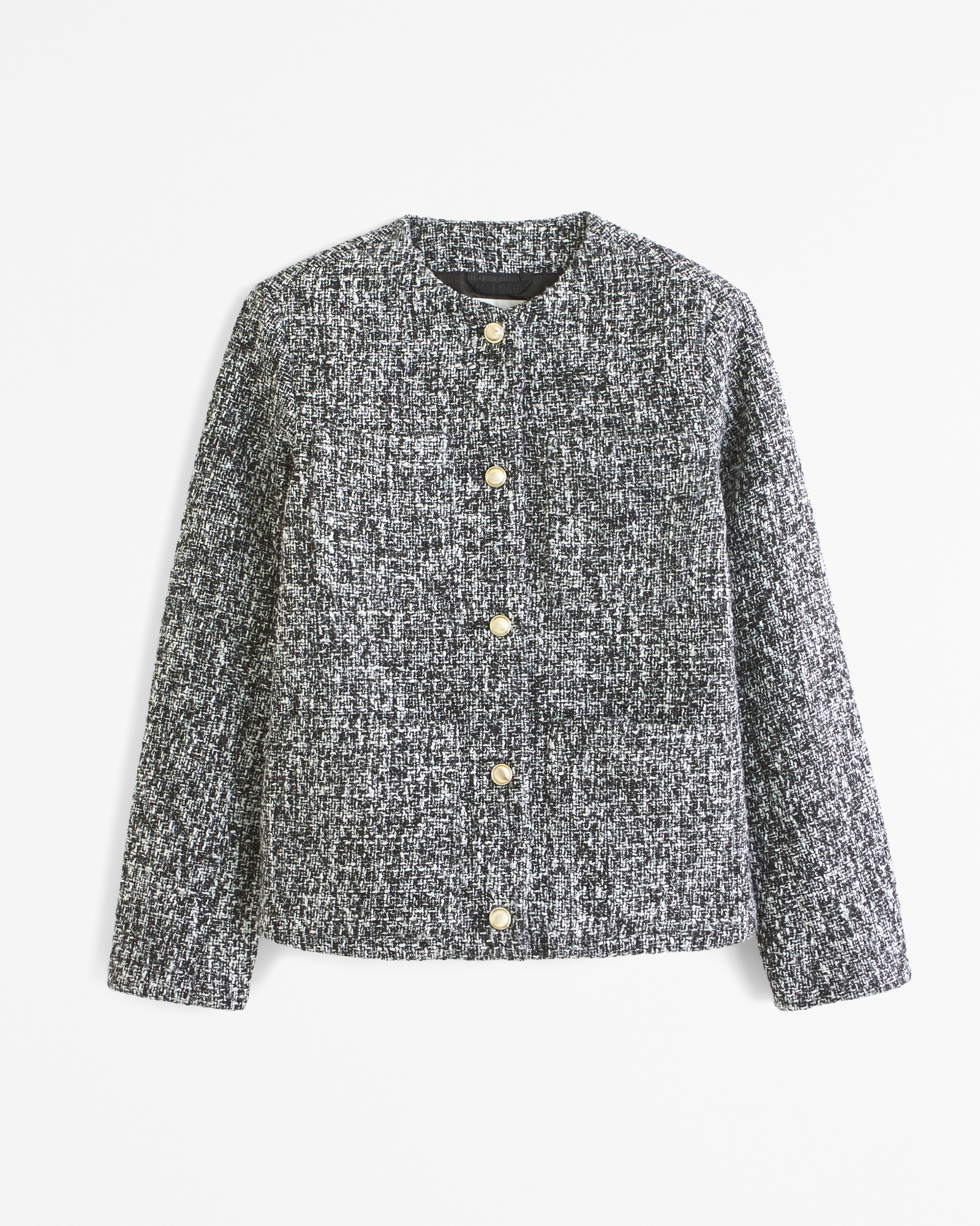 Abercrombie & Fitch Collarless Tweed Jacket | MainPlace Mall