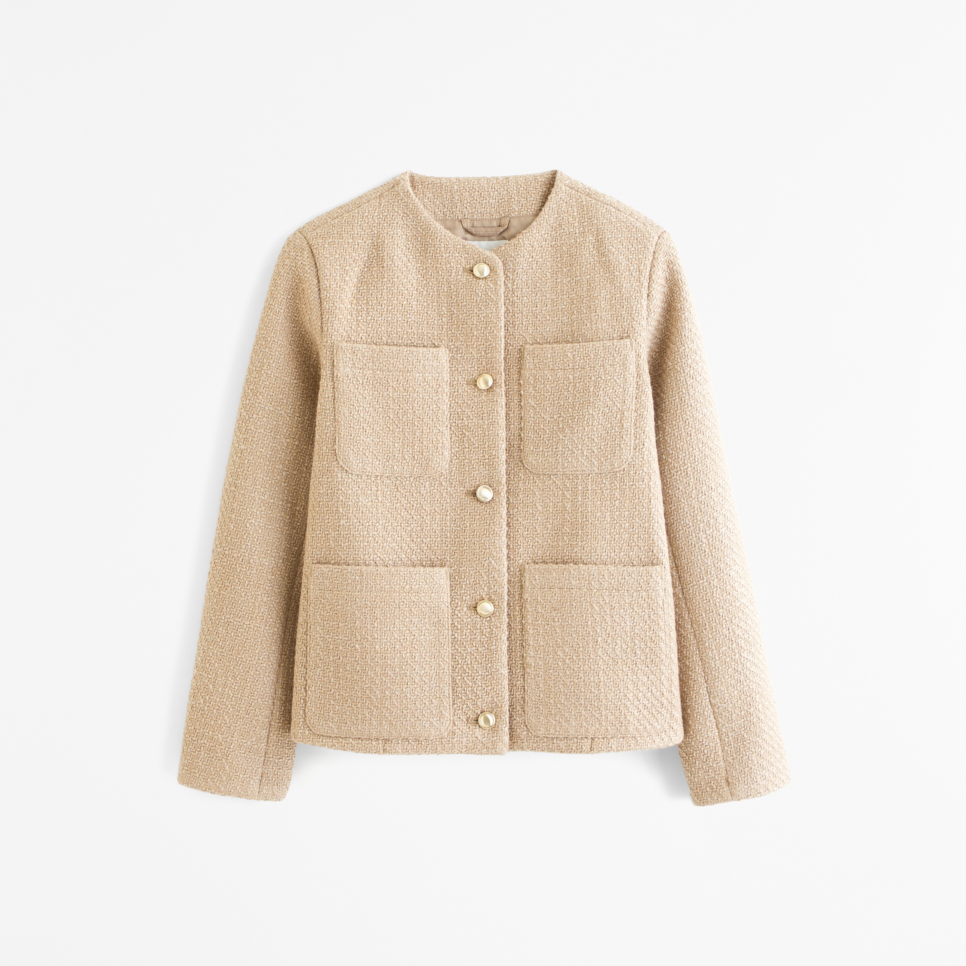 Women's Collarless Tweed Jacket | Women's Sale | Abercrombie.com
