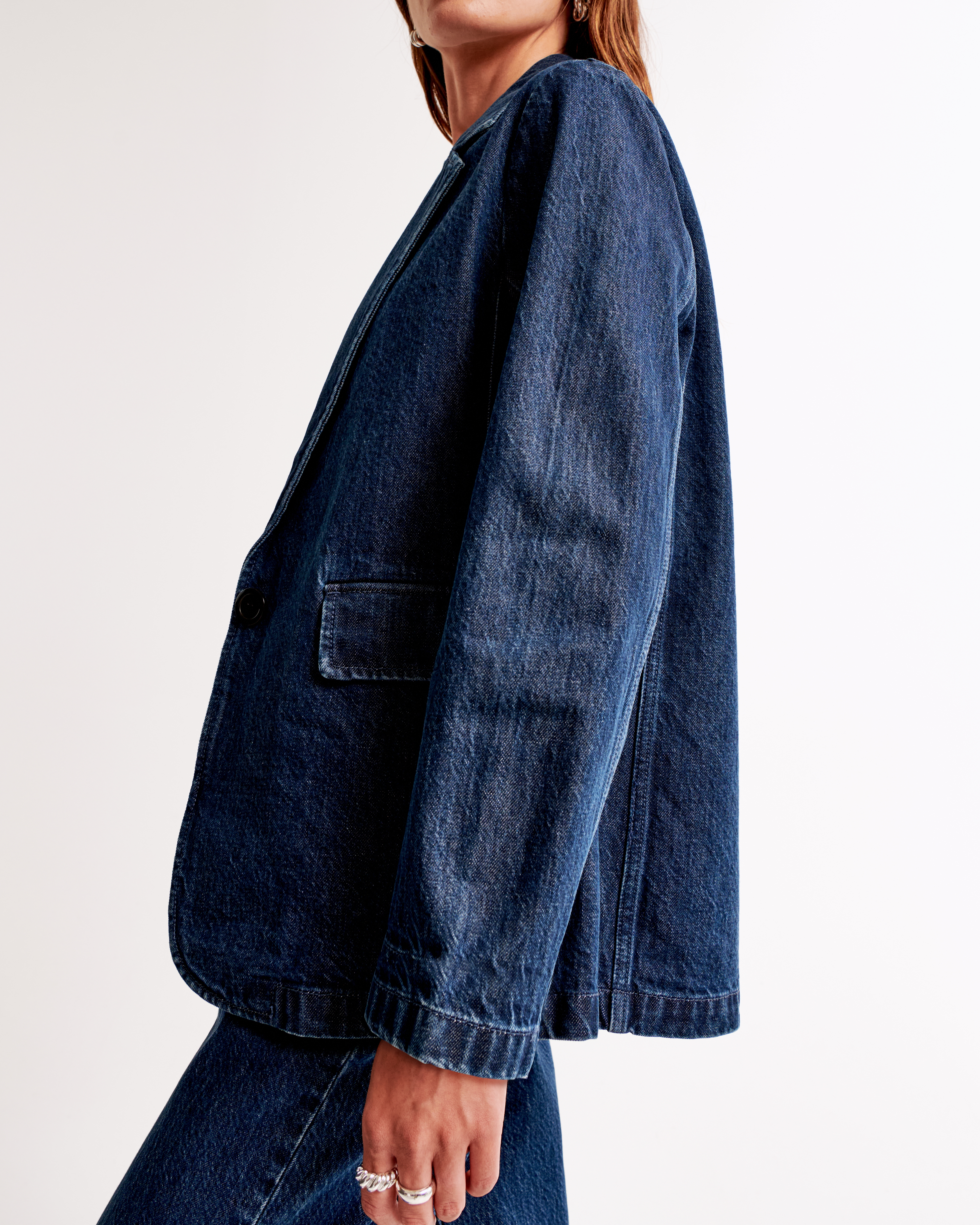 Women's Classic Denim Blazer | Women's Clearance