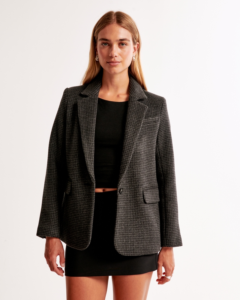 Wool-Blend Blazer
