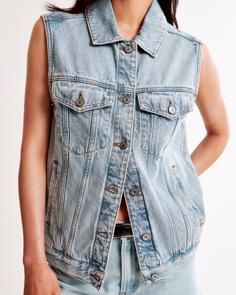 Chaleco trucker de denim