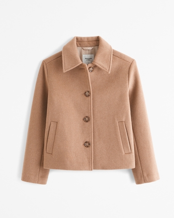海外通販サイト ブランド Wool-Blend Women's Short Clearance Women's | Coat ジャケット・アウター