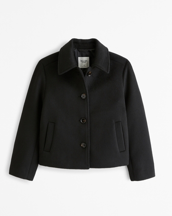 Women's short wool winter coats 2025