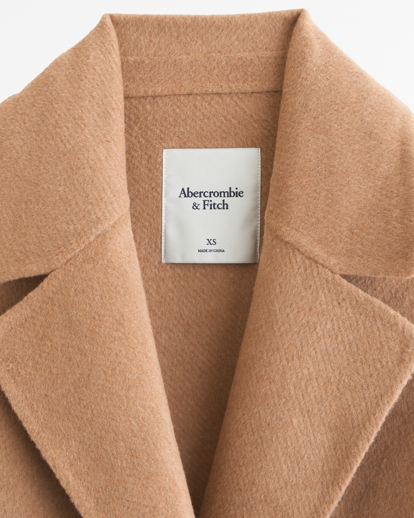 Women's Double-Cloth Belted Wool-Blend Coat | Women's Clearance