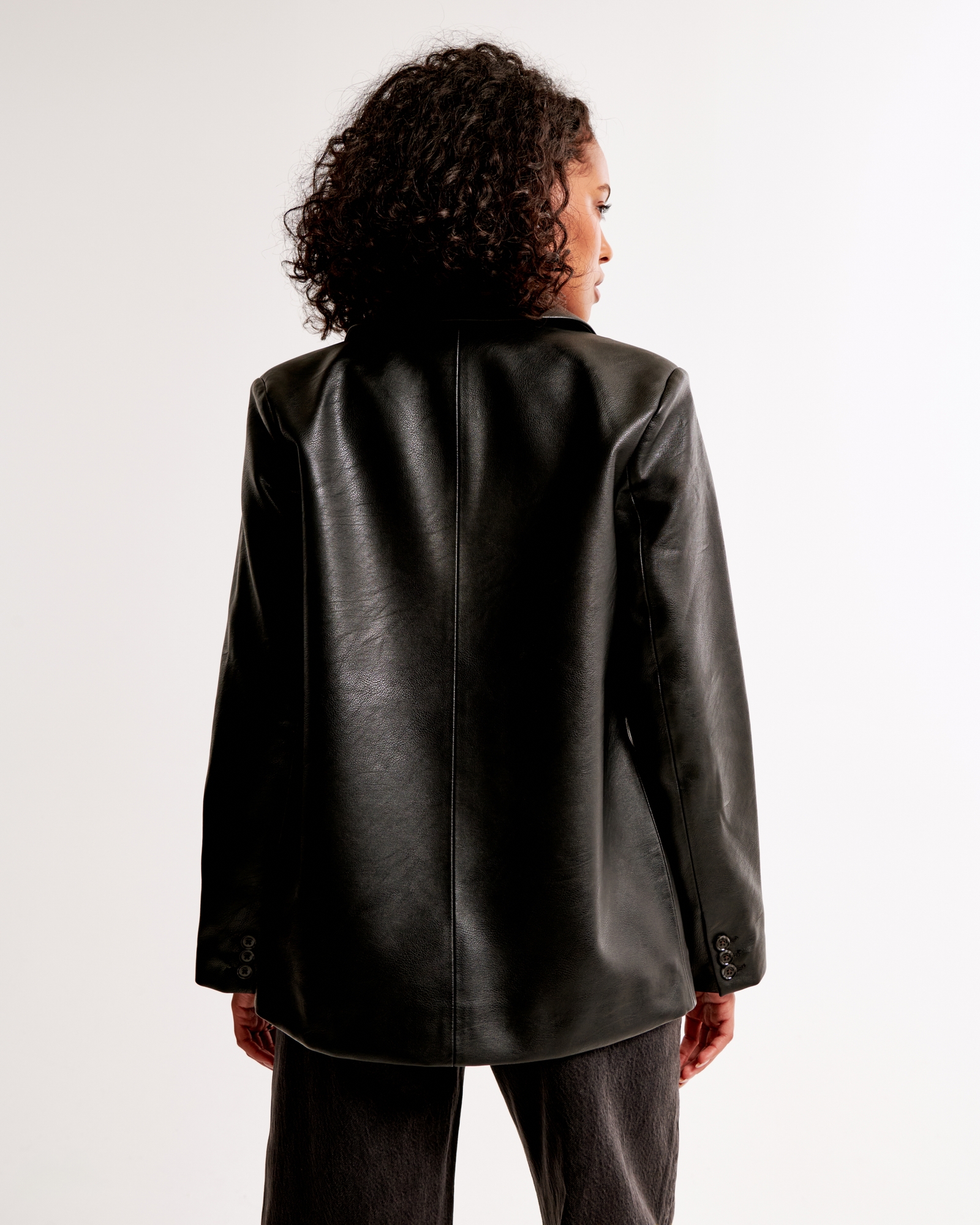 Vegan Leather Blazer