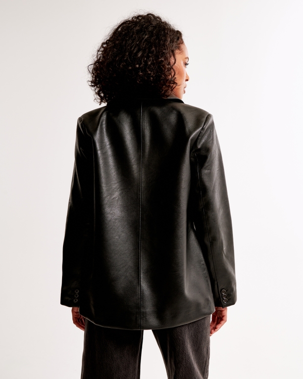 Women's Vegan Leather Blazer | Women's Clearance | Abercrombie.com