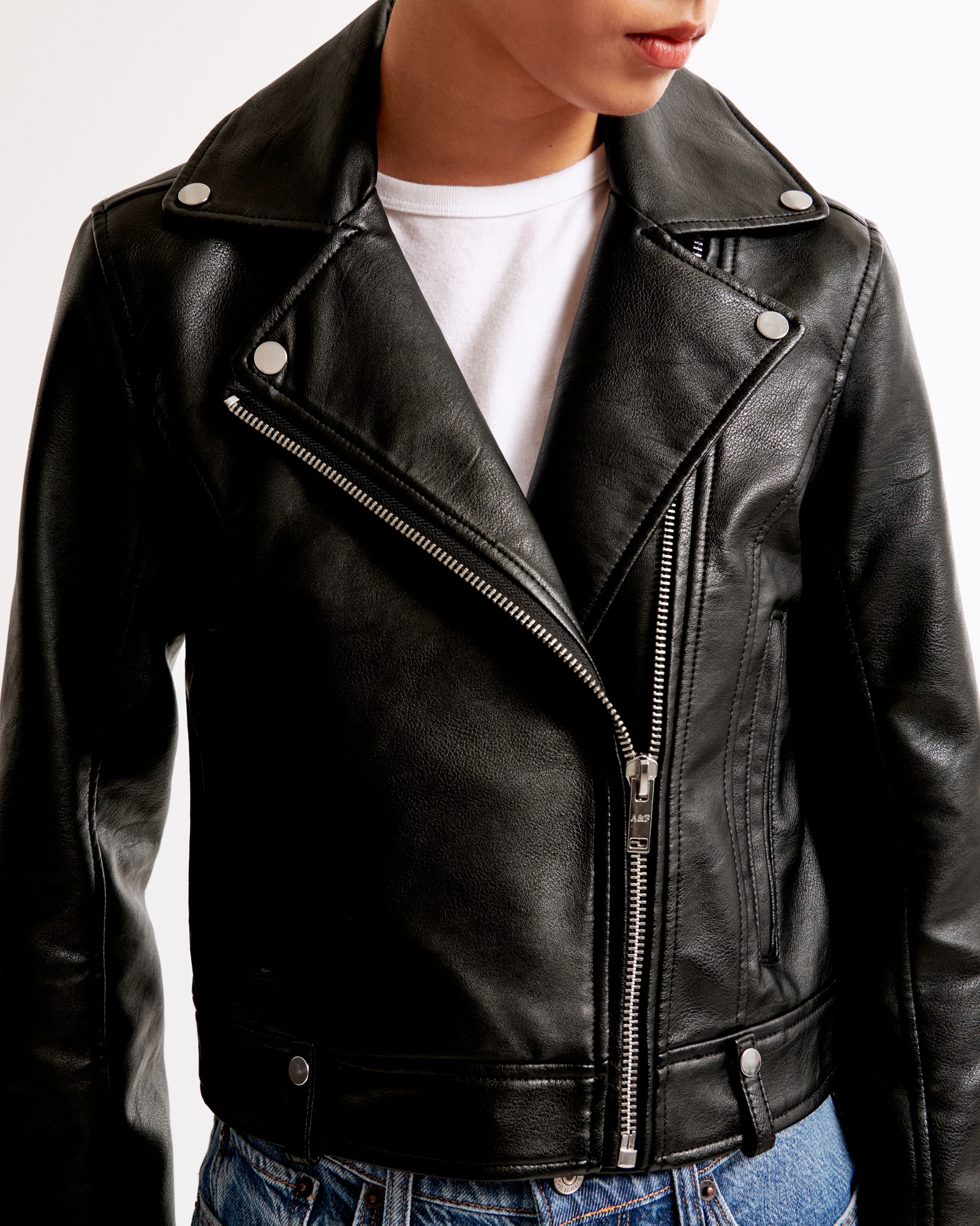 Vegan Leather Moto Jacket