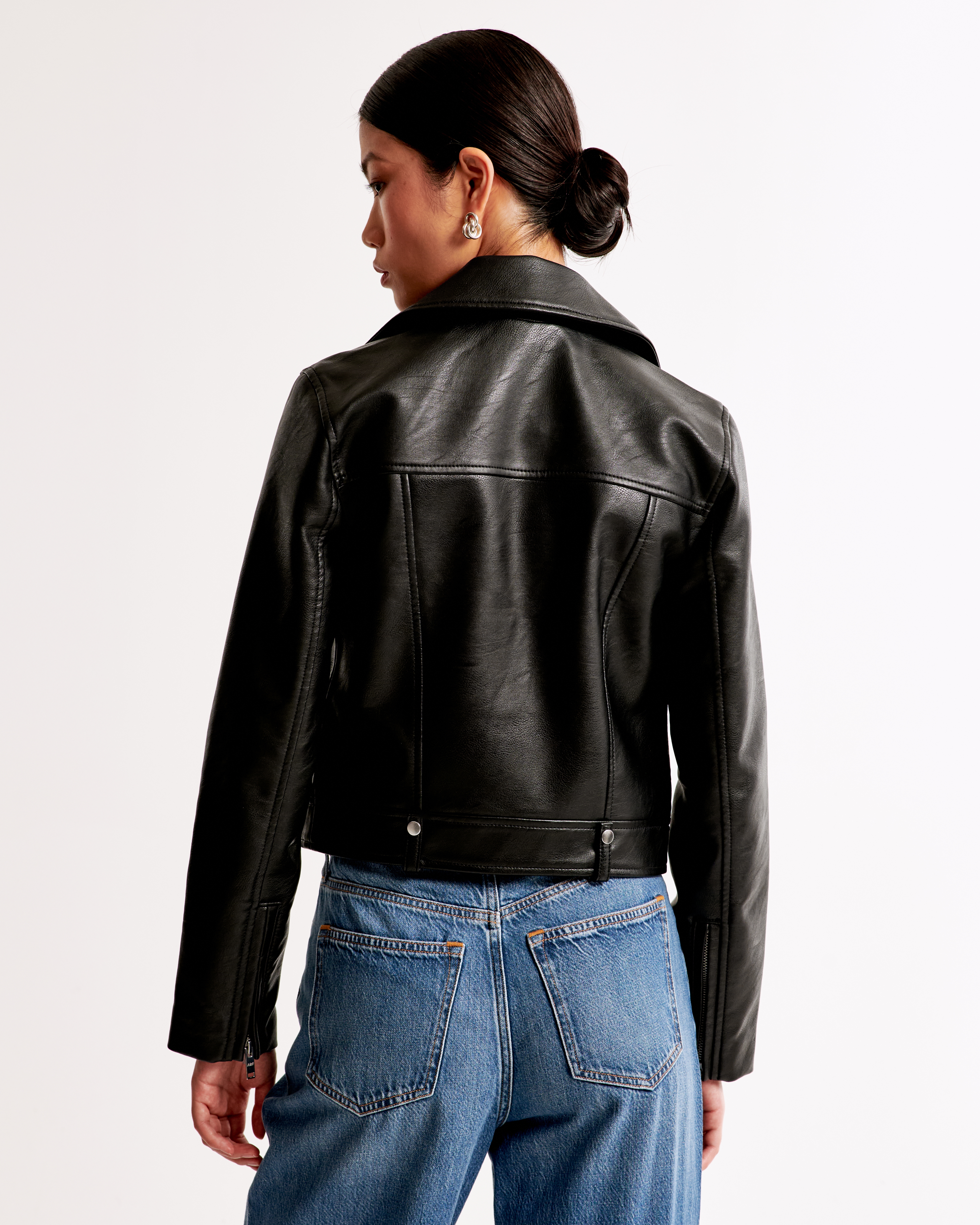 Abercrombie outlet & Fitch Vegan Leather Jacket