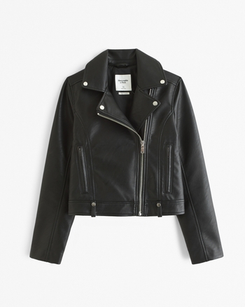 Vegan moto jacket top