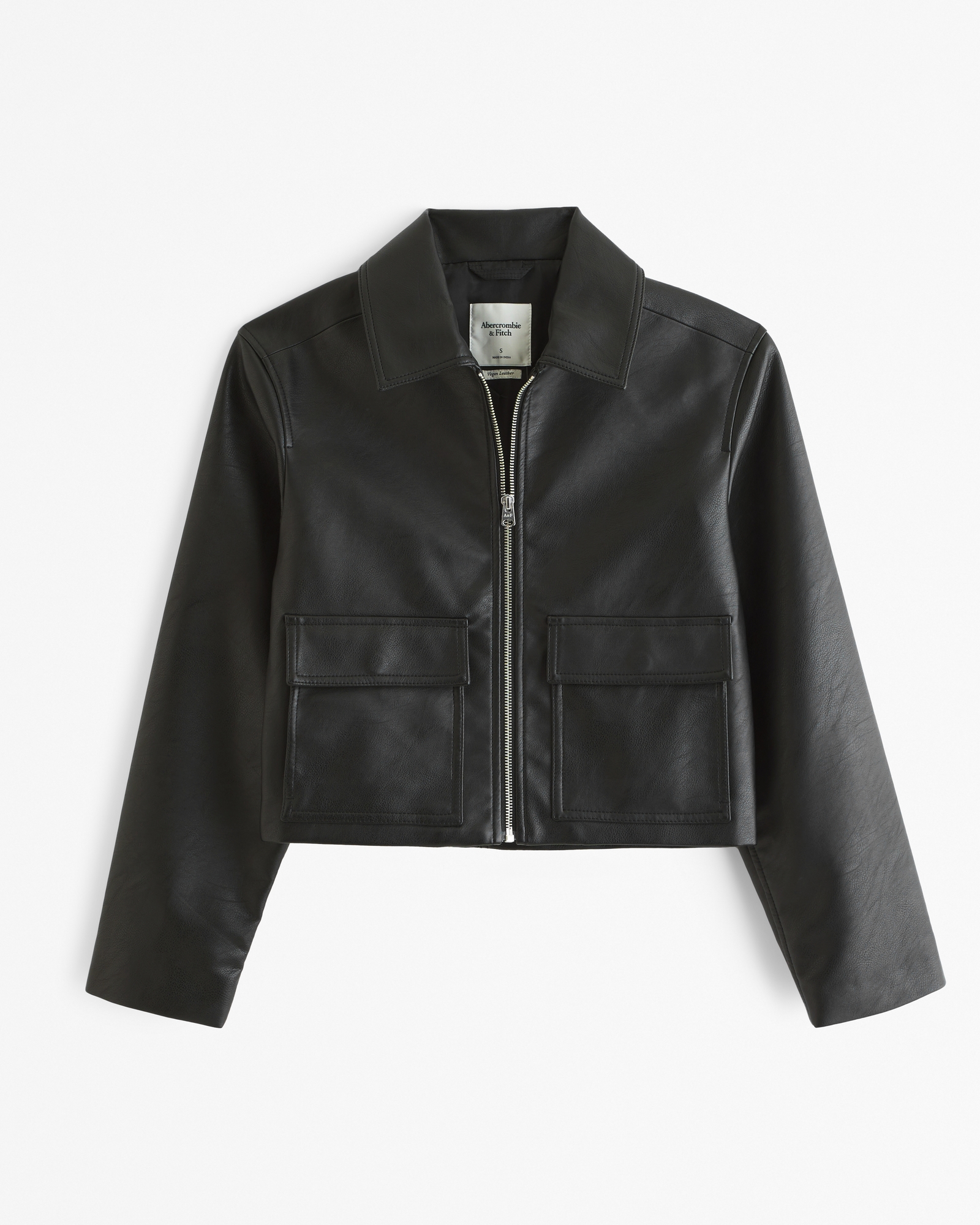 Vegan Leather Trucker Jacket