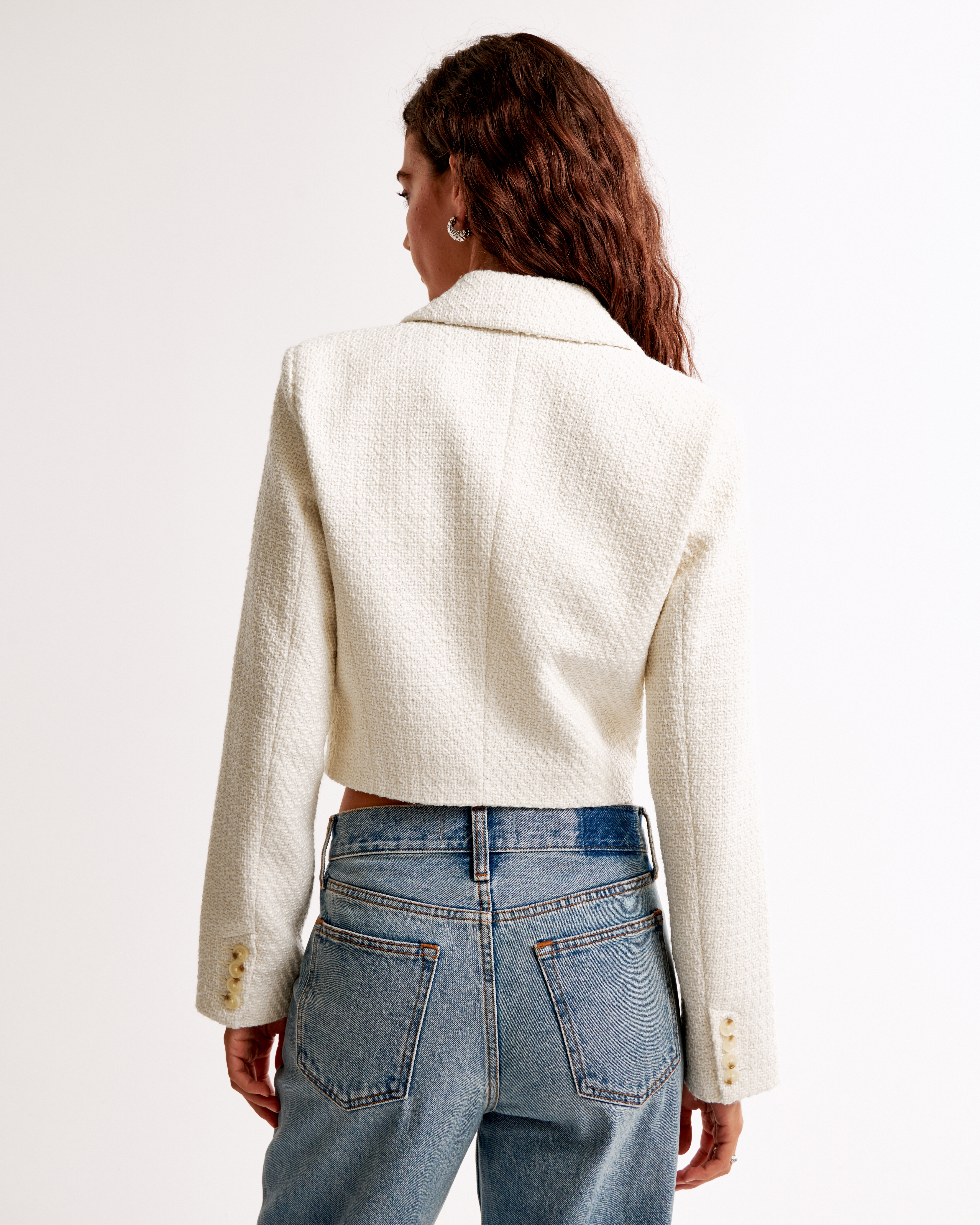 melt the lady cropped tweed jacket wh×bk melt the lady cropped tweed jacket wh×bk