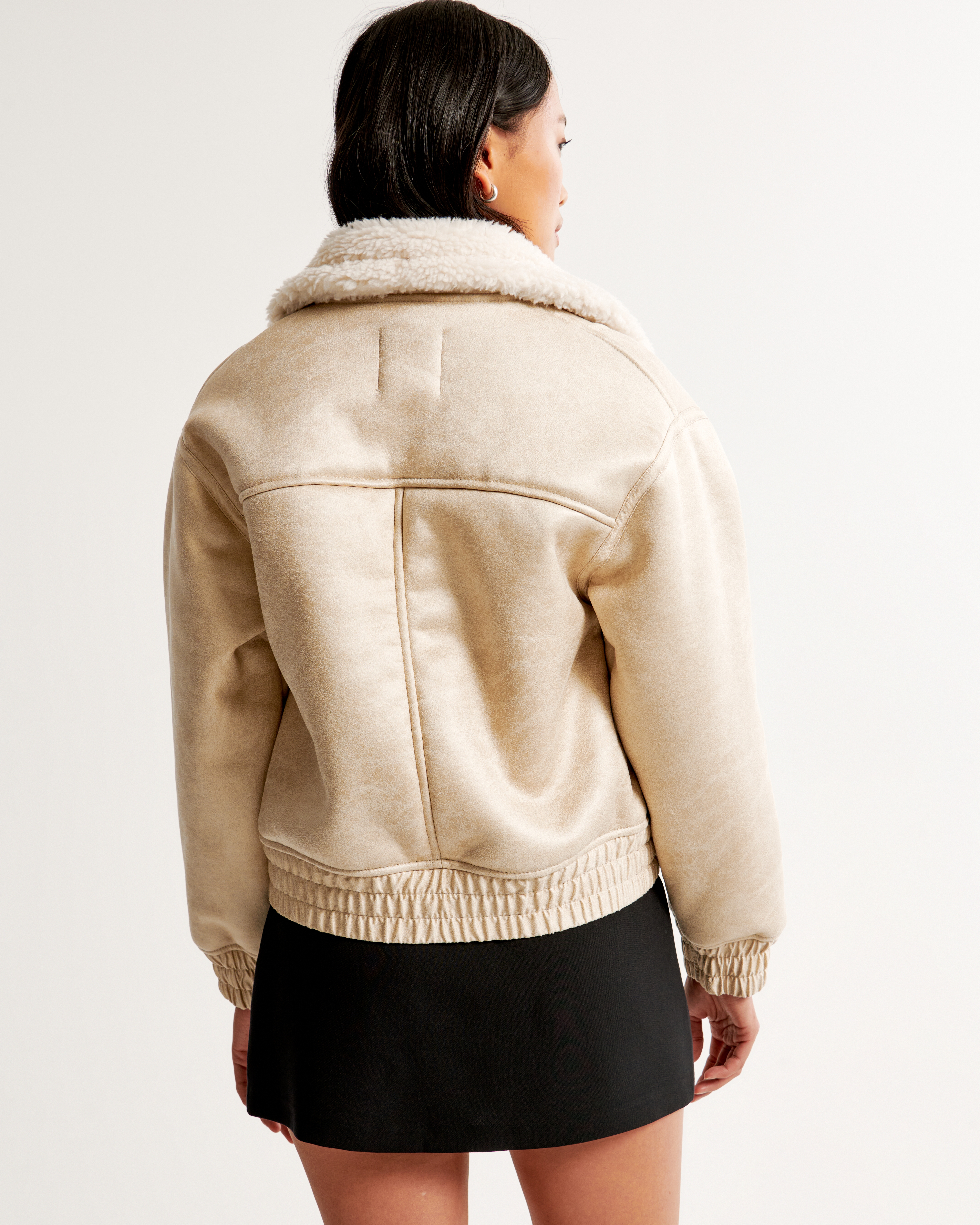 Hollister sherpa lined bomber clearance jacket