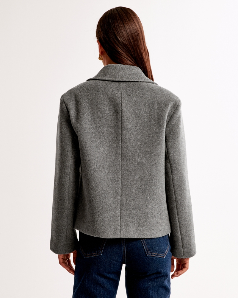 Short Wool-Blend Coat