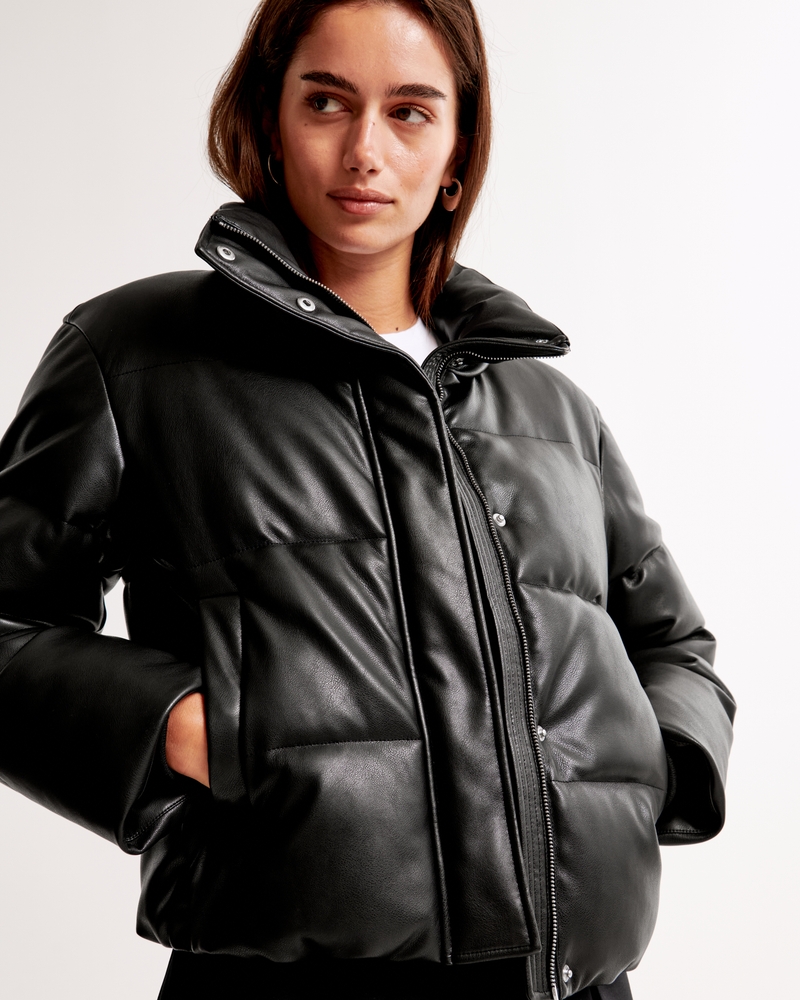 Women's Vegan Leather Puffer Women's Clearance