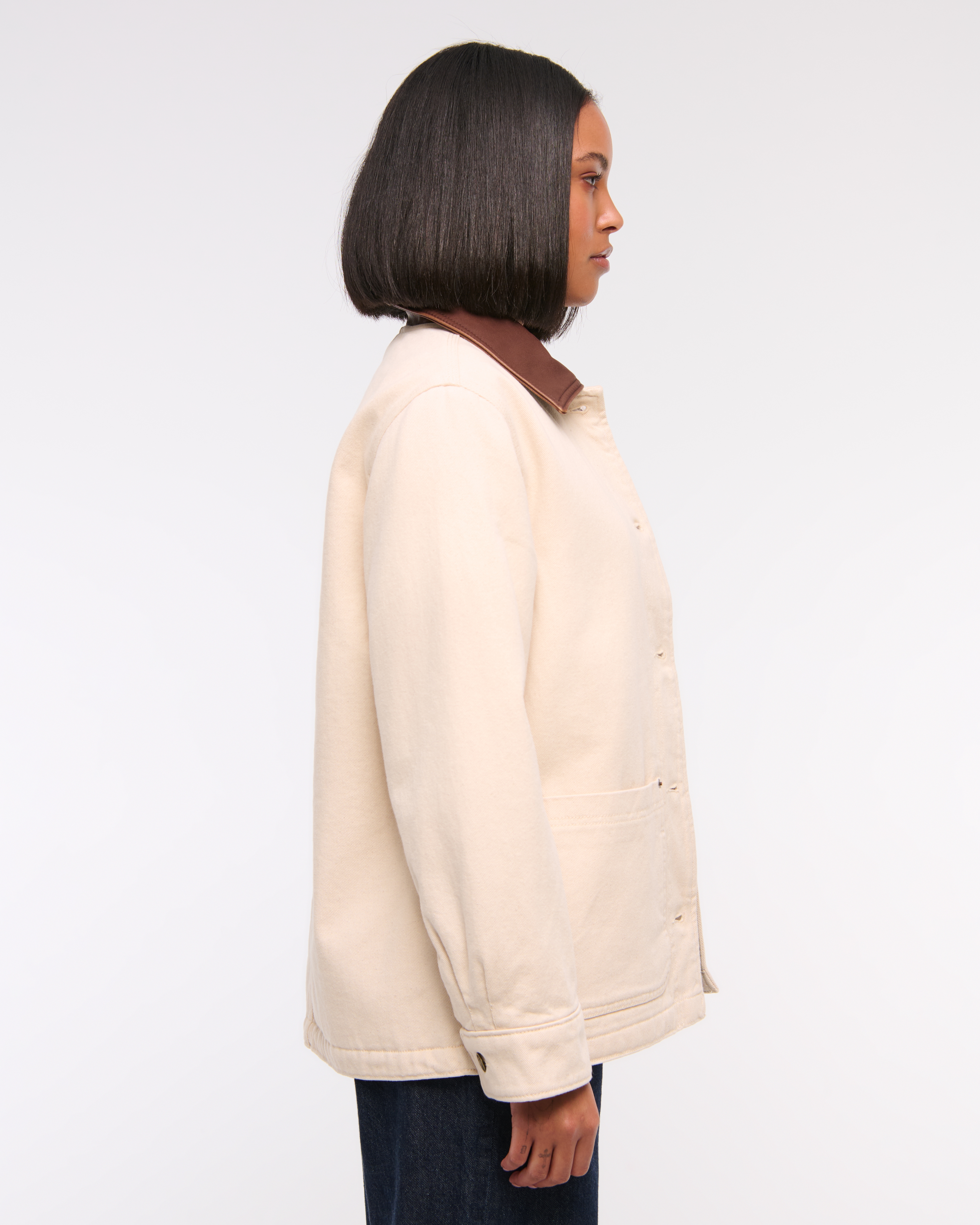 Women's Mid-Length Twill Workwear Jacket | Women's Coats