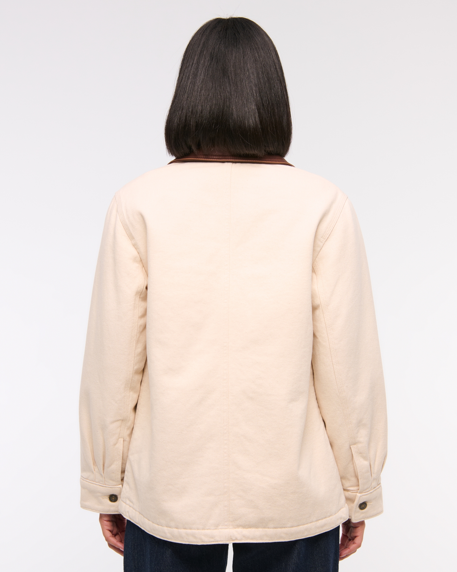 Mid-Length Twill Workwear Jacket