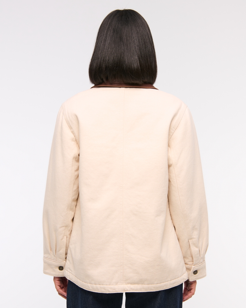 Women's Mid-Length Twill Workwear Jacket | Women's Coats