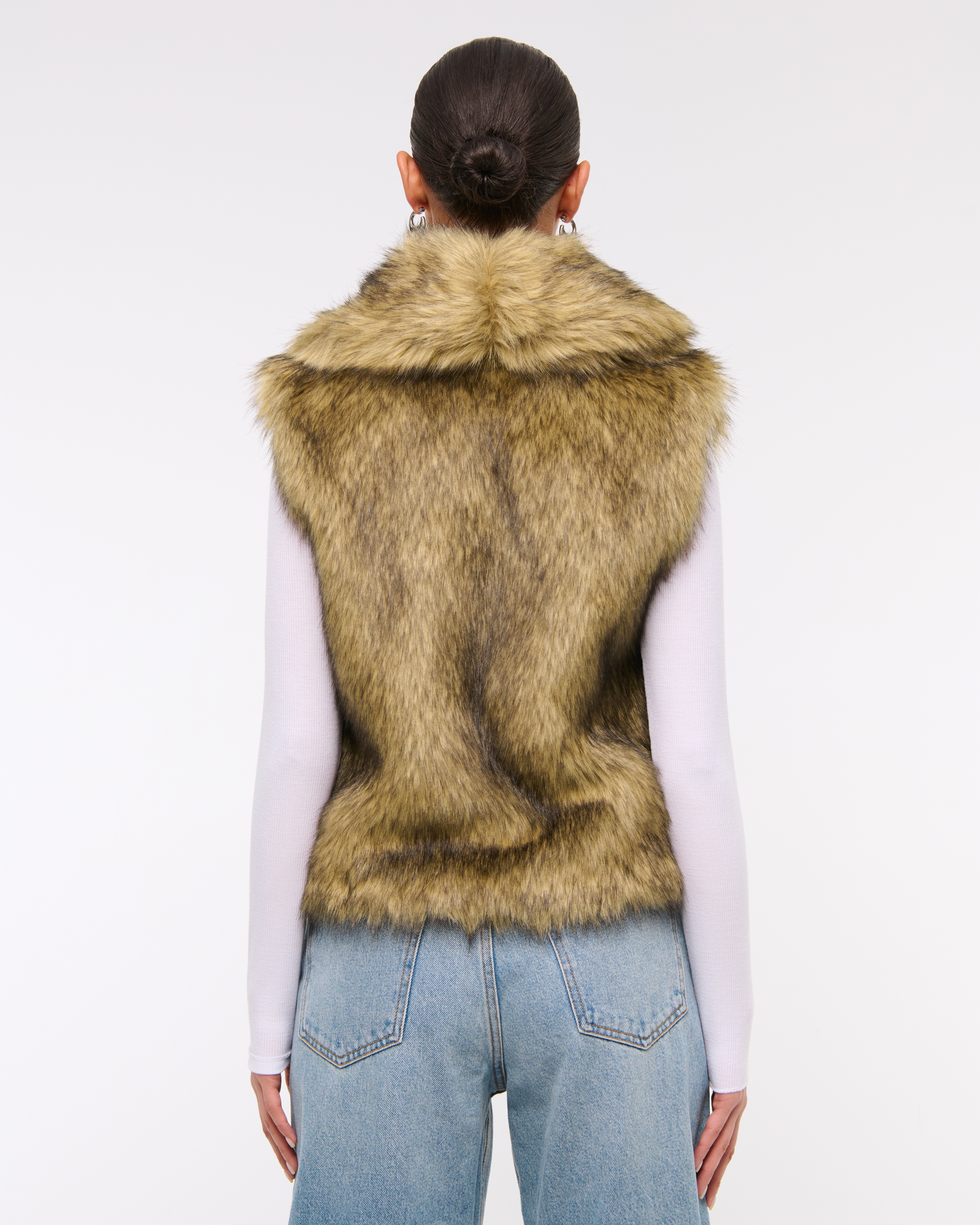 Abercrombie & Fitch Faux Fur Vest hotsell Size Large