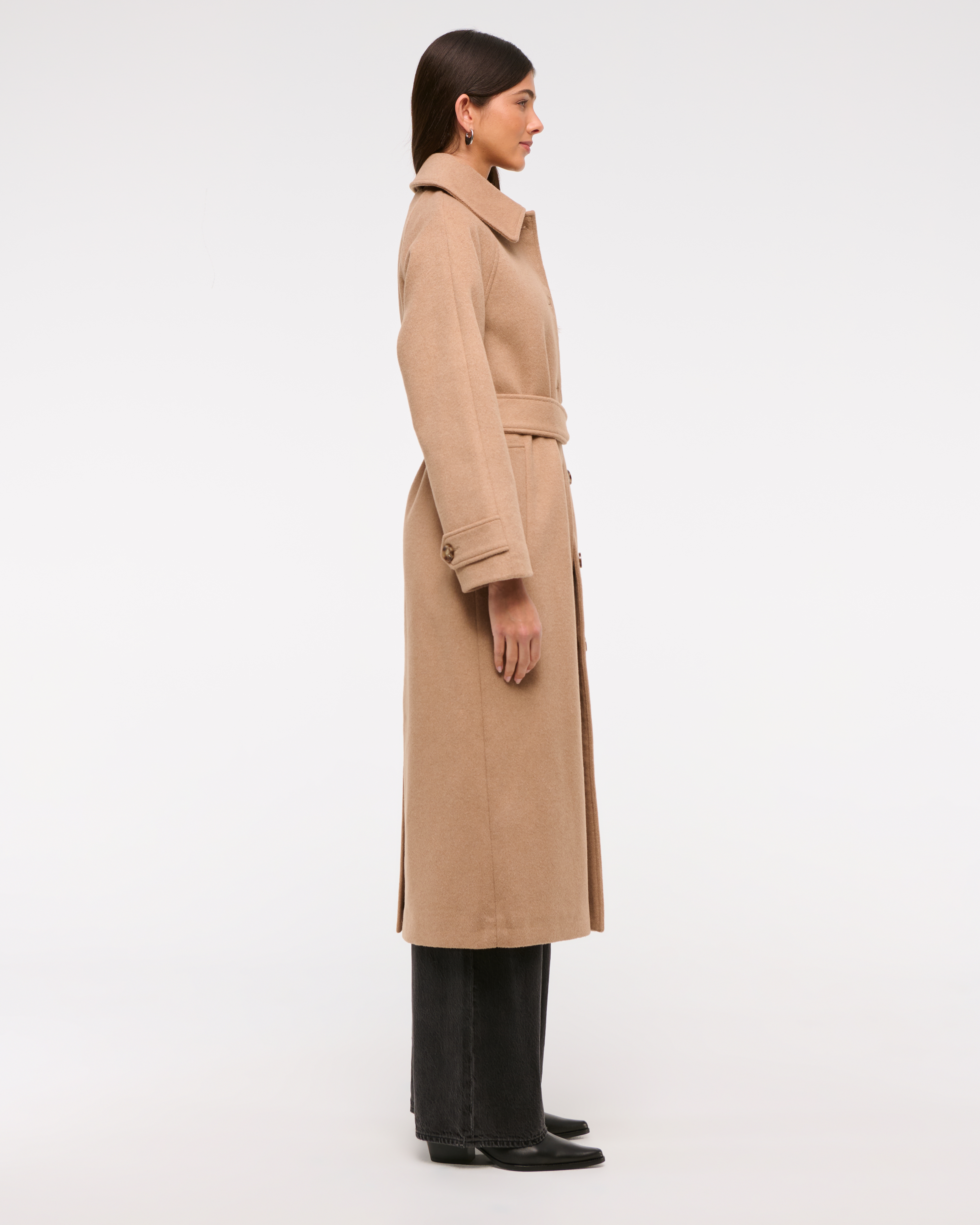 Abercrombie hotsell oversized belted wool blend coat