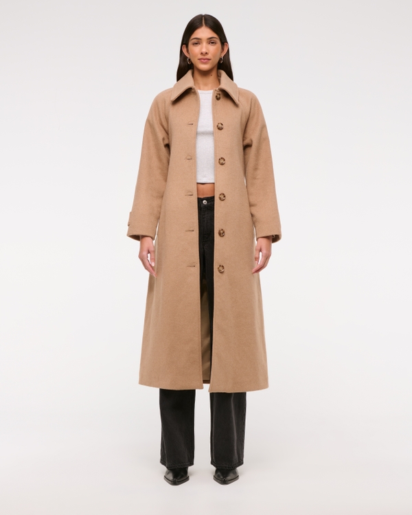 Women's Wool-Blend Belted Coat | Women's Clearance | Abercrombie.com