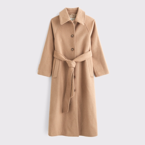 Женские куртки Abercrombie & Fitch Wool-Blend Belted Coat