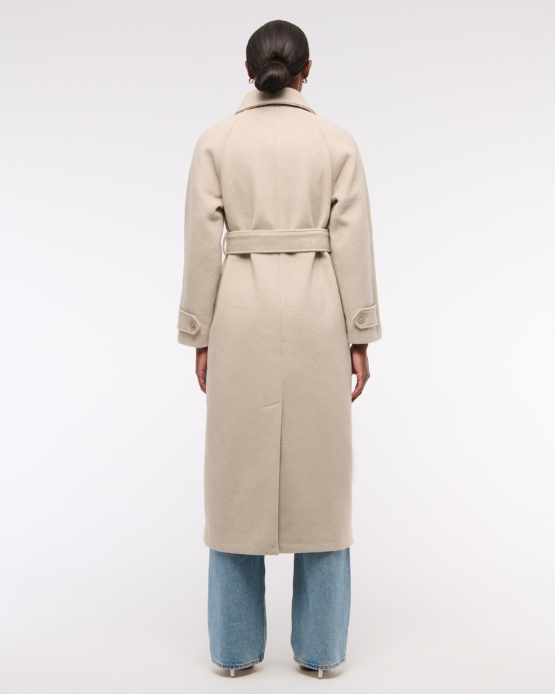 Wool-Blend Belted Coat