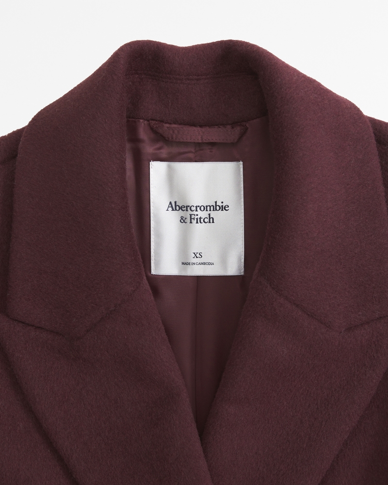 Wool-Blend Double-Breasted Coat