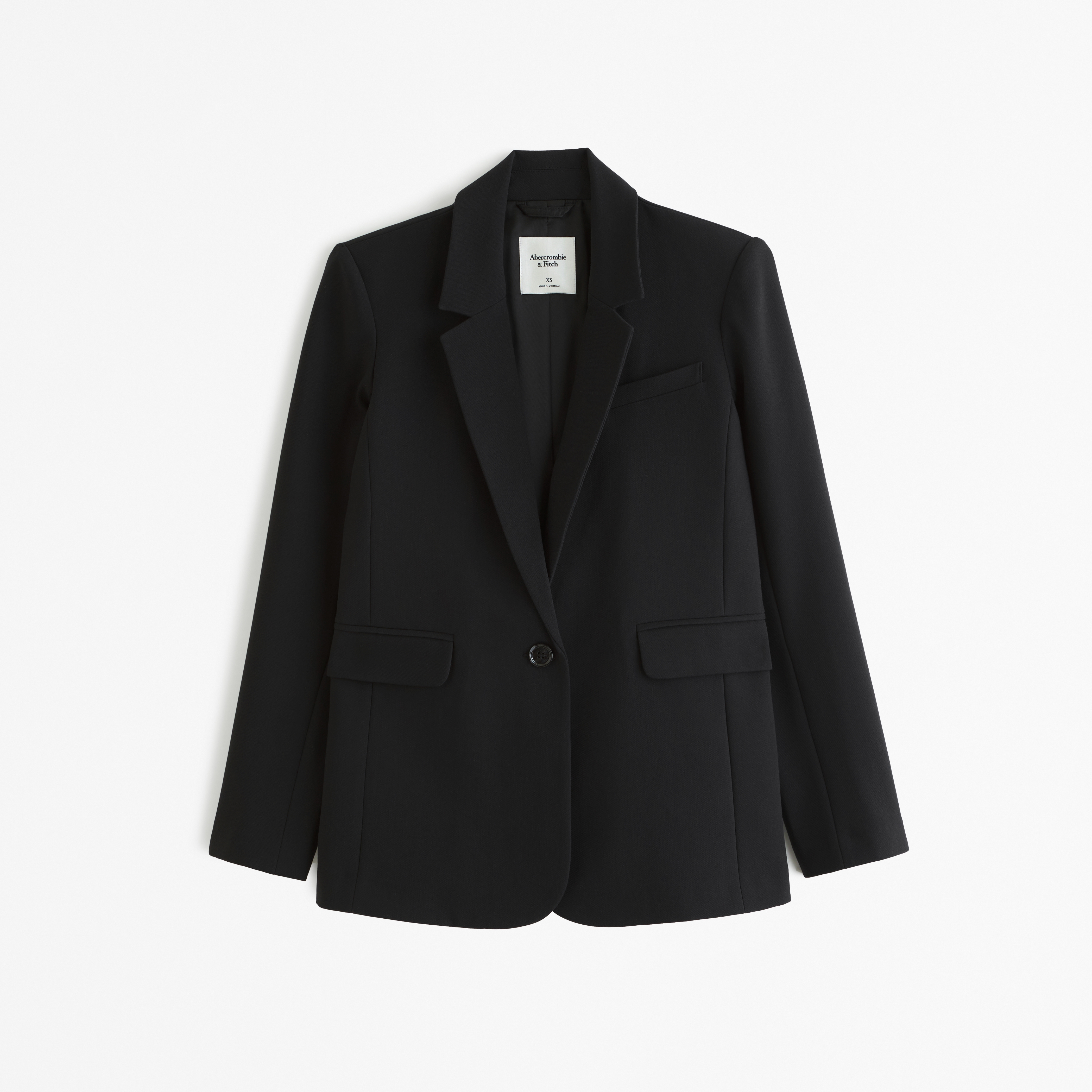Abercrombie & Fitch Classic Suiting Blazer In Black