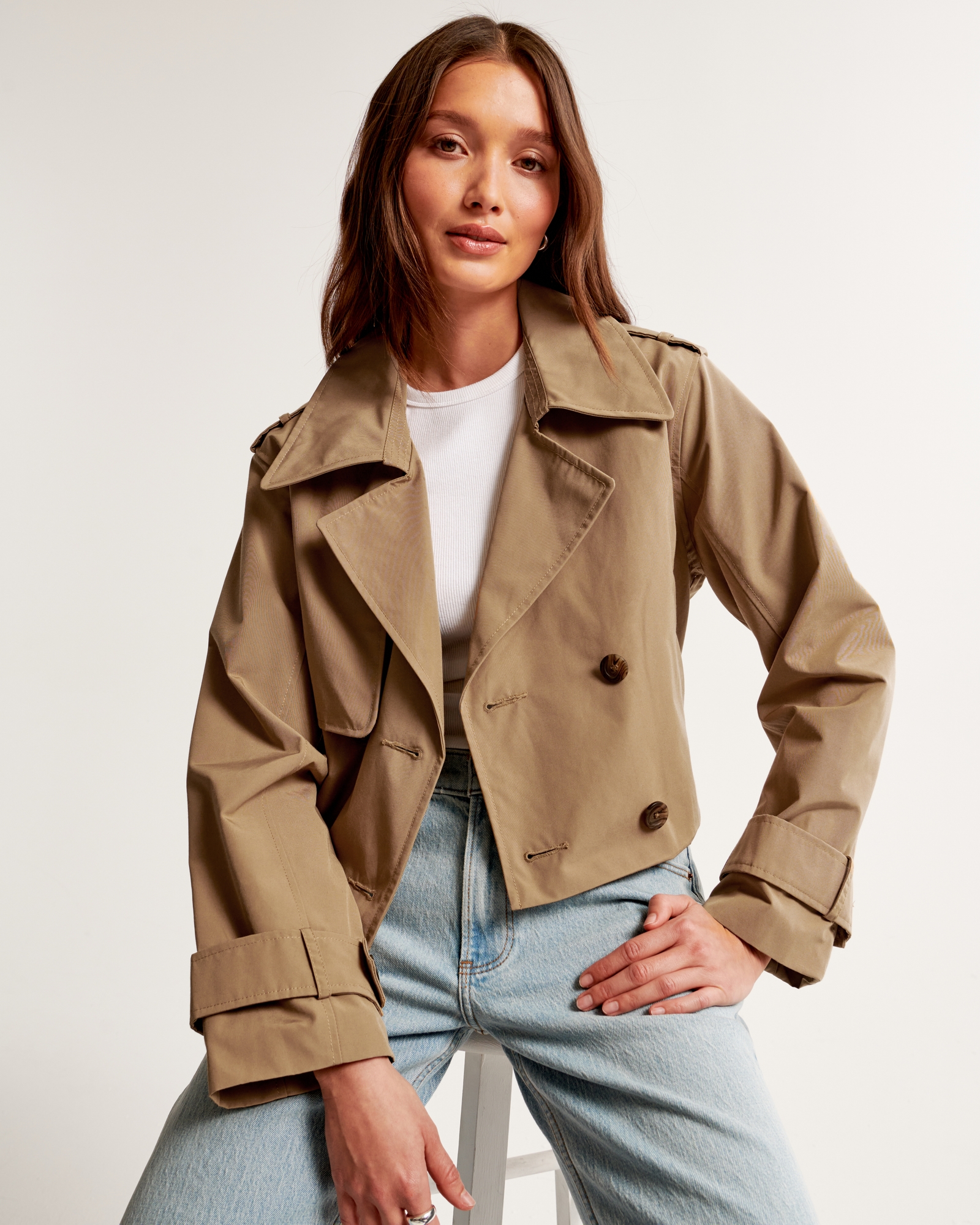 Cropped Trench Coat