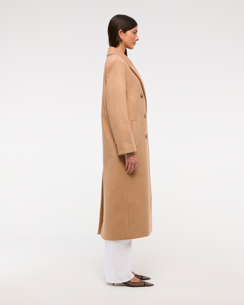 Wool-Blend Double-Breasted Coat