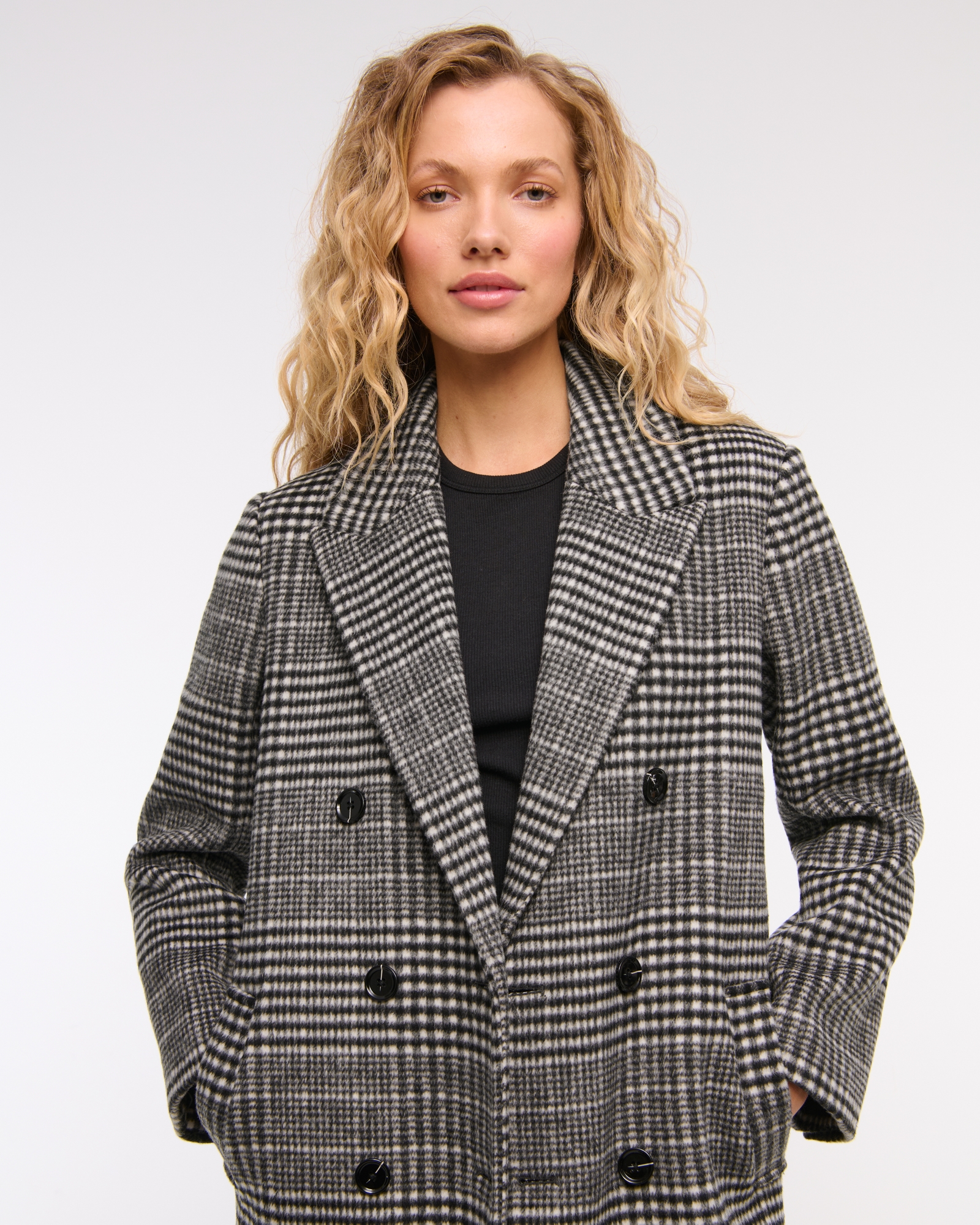 Wool-Blend Double-Breasted Coat