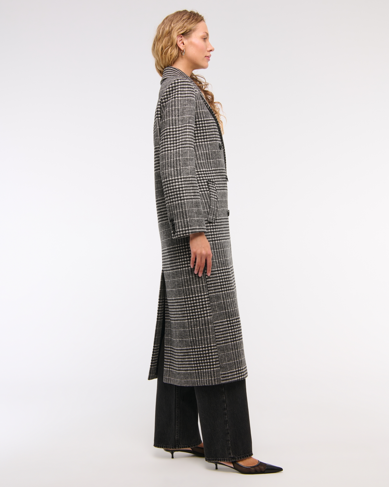 Wool-Blend Double-Breasted Coat