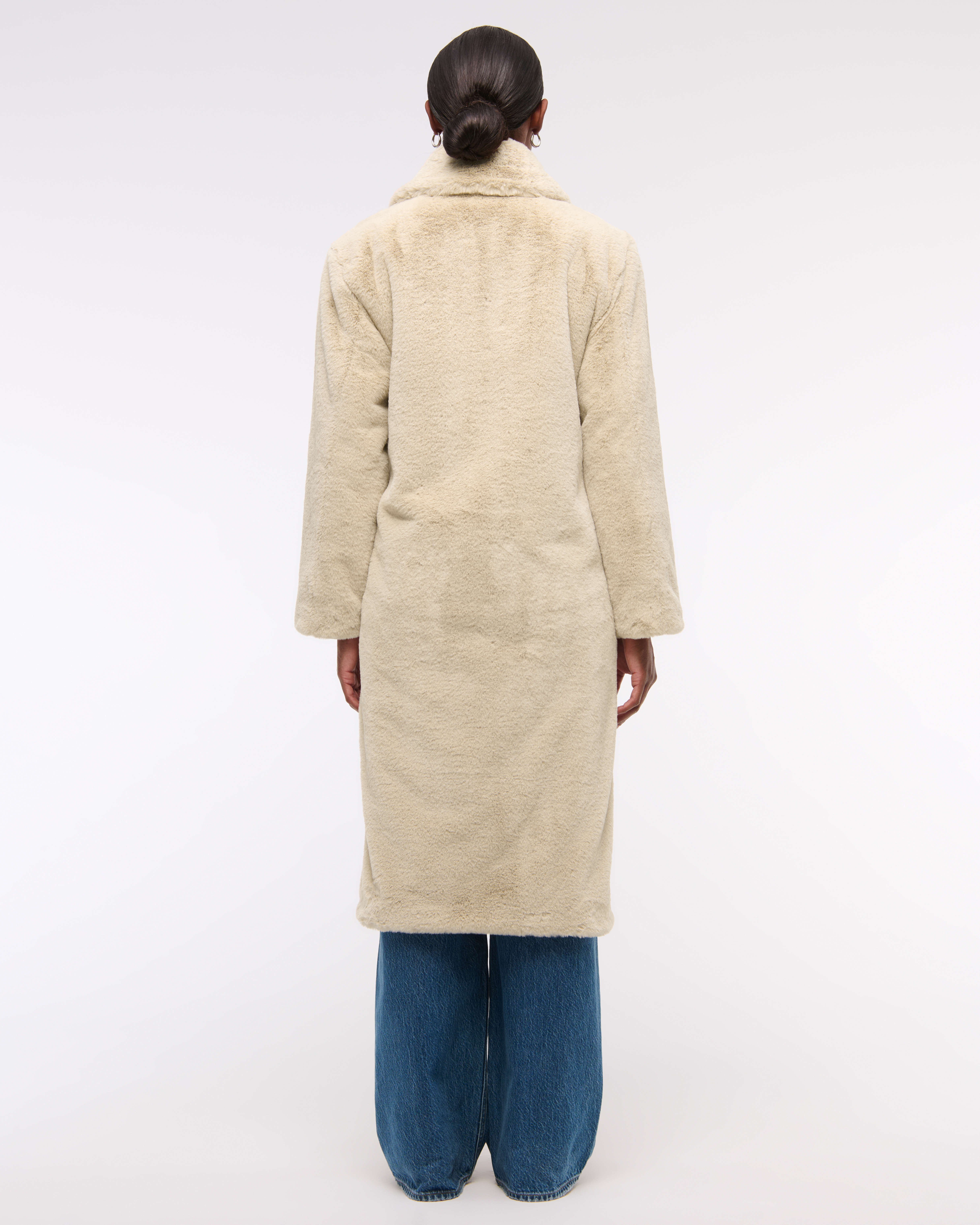Women's Double-Breasted Faux Fur Coat | Women's Clearance