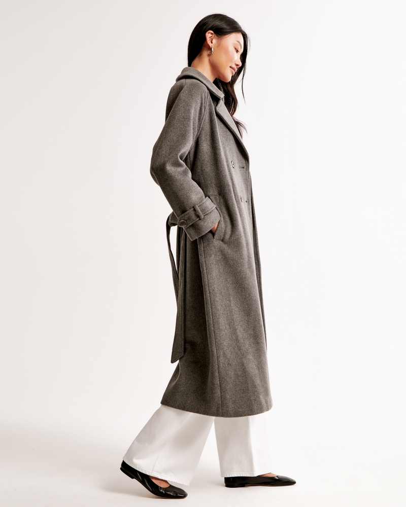Wool-Blend Trench Coat