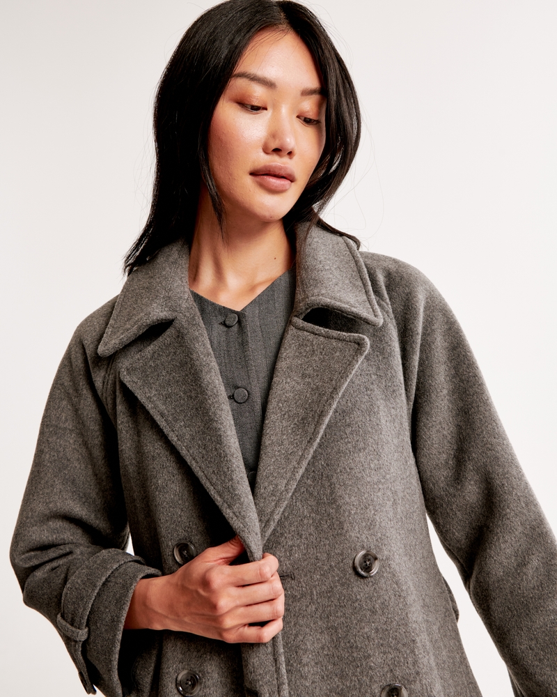 Wool-Blend Trench Coat