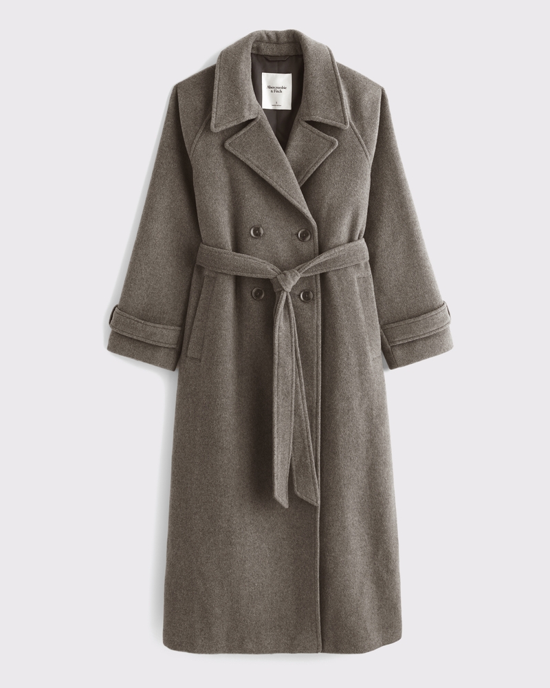 Wool-Blend Trench Coat