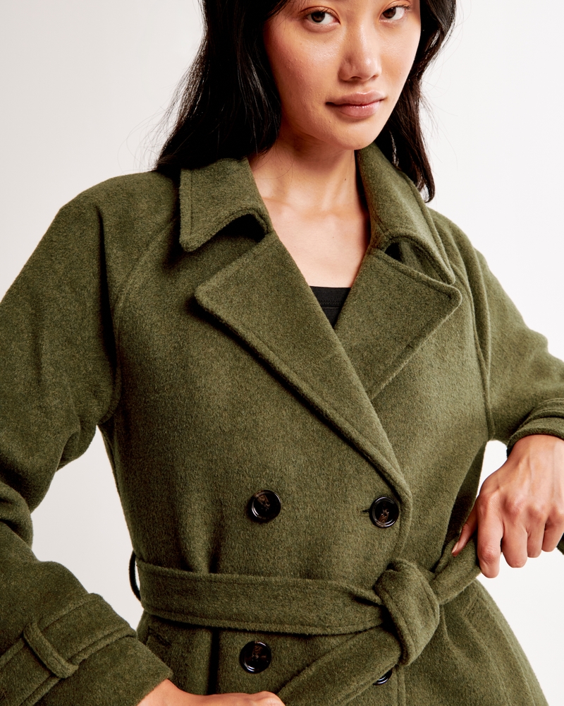 Wool-Blend Trench Coat