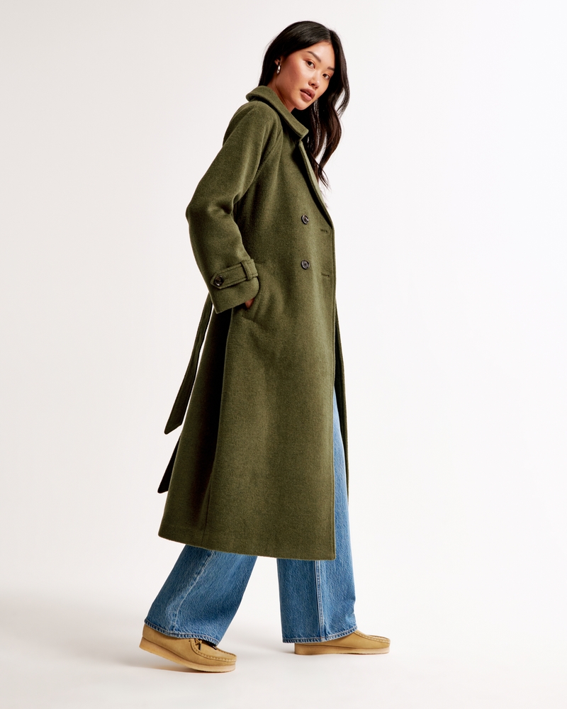 Wool-Blend Trench Coat