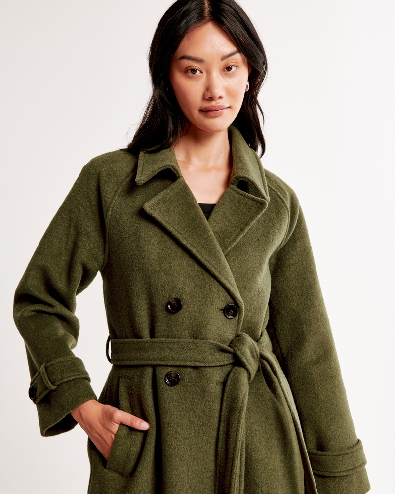 Wool-Blend Trench Coat