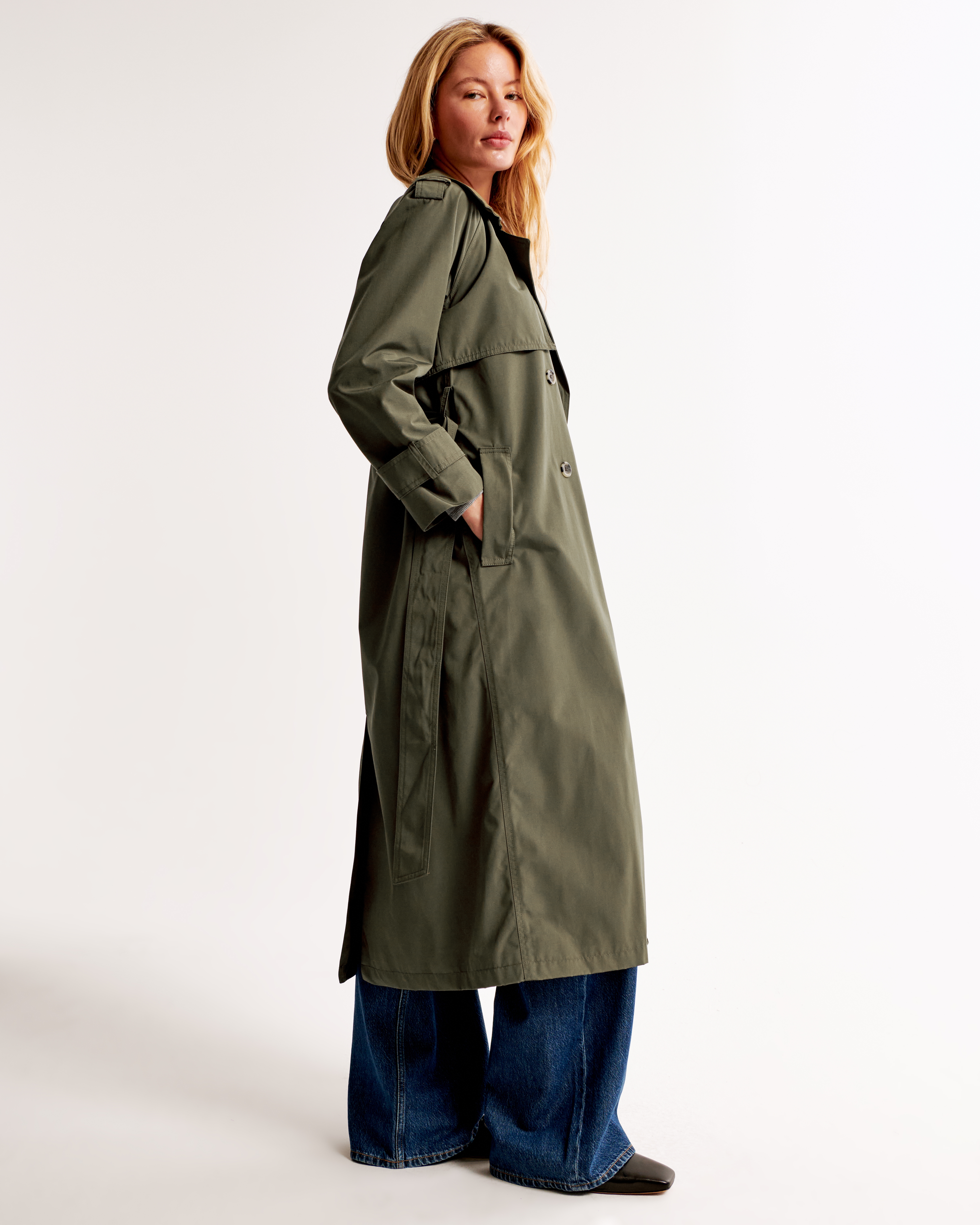 Abercrombie & 2024 Fitch Calf Length Trench