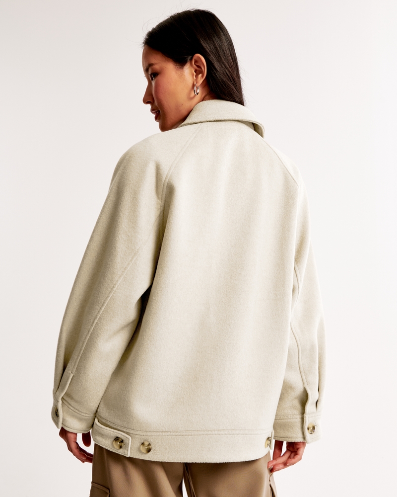 Wool-Blend Utility Shirt Jacket
