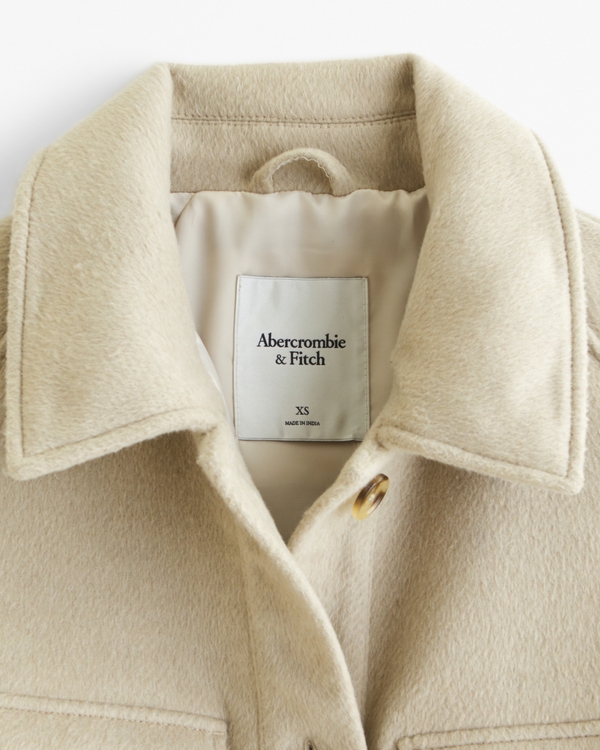 Women's Wool-Blend Utility Shirt Jacket | Women's Clearance