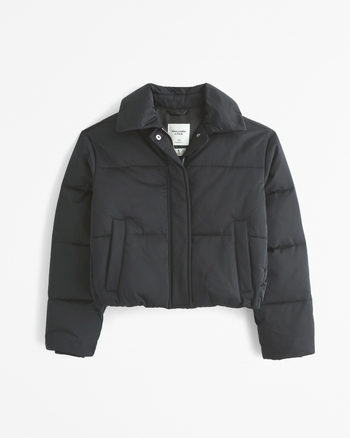 Satin Short Puffer from Abercrombie & Fitch - $54.97